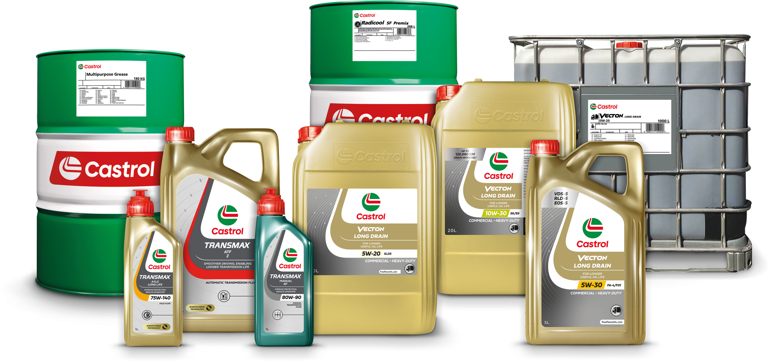 Castrol CV Full Fluids Group Packshot